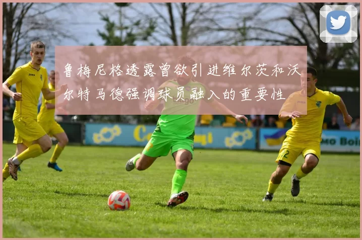 鲁梅尼格透露曾欲引进维尔茨和沃尔特马德强调球员融入的重要性